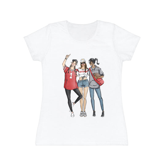 Keepsake Couture Fashion Illustrated Game Day T-Shirt - RED TEAMS