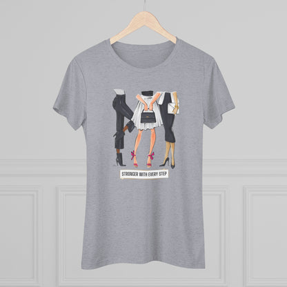 Stronger with Every Step Fashion Illustrated Women's Triblend Tee