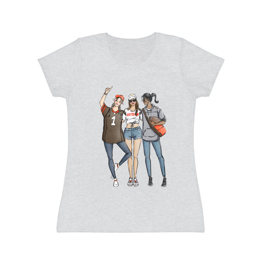 Keepsake Couture Fashion Illustrated Game Day T-Shirt - BROWN & ORANGE TEAMS