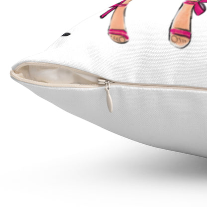Keepsake Couture Motivational Fashion Illustration Square Pillow