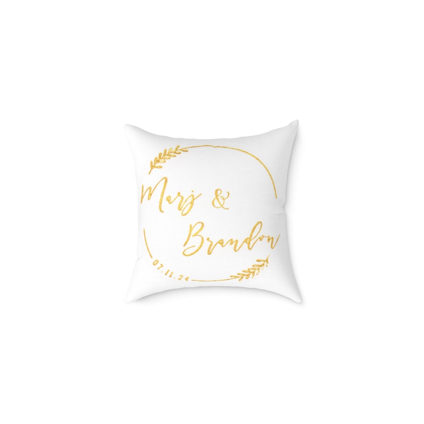 Marjorie & Brandon Custom Illustrated Wedding Pillow