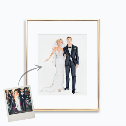 Custom Bride & Groom Fashion Illustration