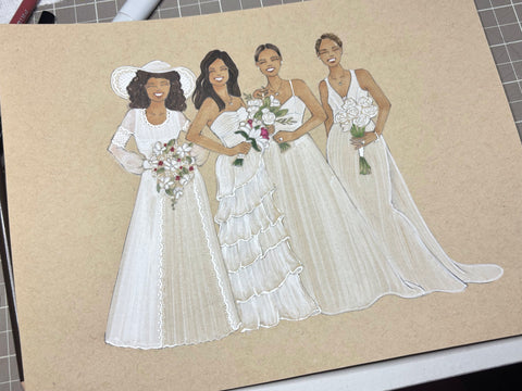 Custom Bridal Illustration Balance (Whitney)
