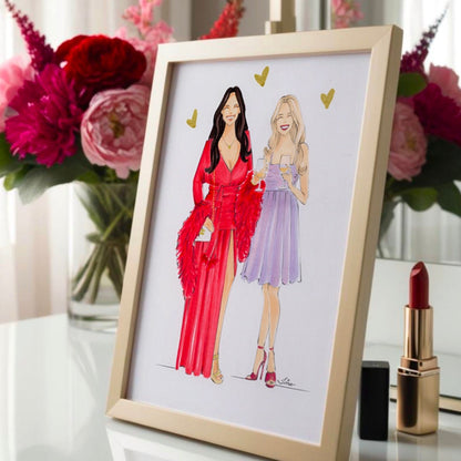 Keepsake Couture 5x7 Custom Fashion Illustration