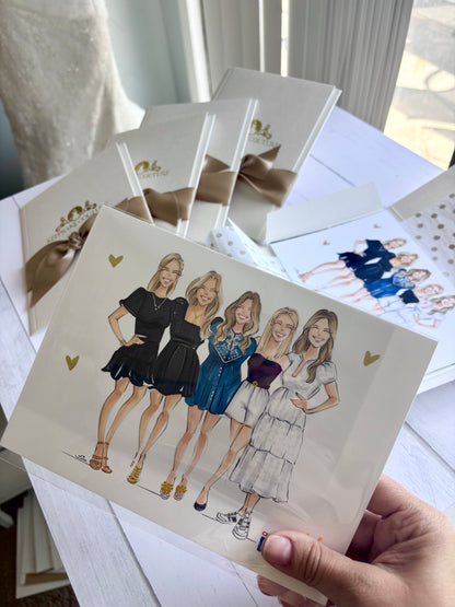 Keepsake Couture Custom Bridal Party Fashion Illustration