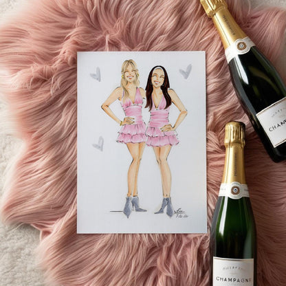 Custom 5x7 Fashion Illustration
