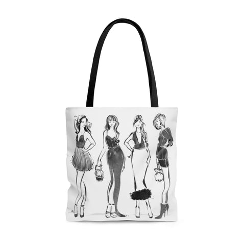 Little Black Dress Fashion Illustrated Tote Bag