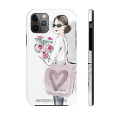 Smell The Roses Fashion Illustration Phone Case