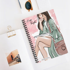 Happy Thoughts Fashion Illustrated Notebook