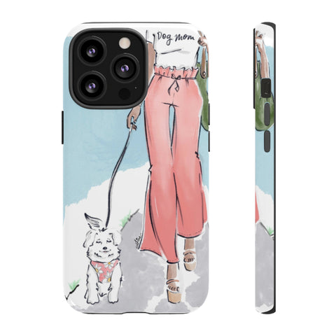 Dog Mom Fashion Illustration Phone Case (Iphone 13 Pro)