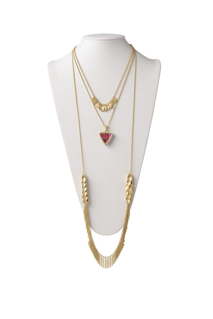 Multi-Layered Necklace in Lapis