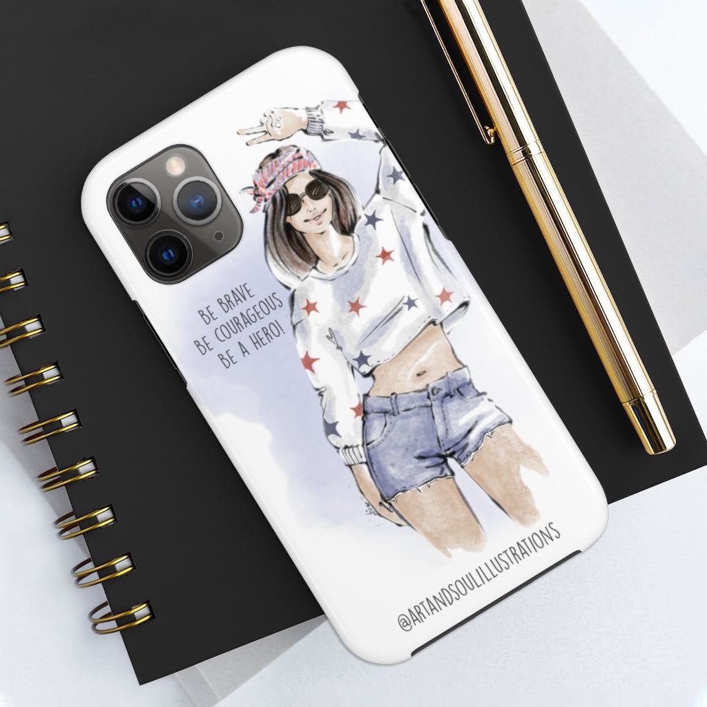 Brave Girl Fashion Illustration Phone Case – Keepsake Couture