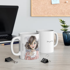 Coffee Lover Inspirational Fashion Illustration Mug 11oz